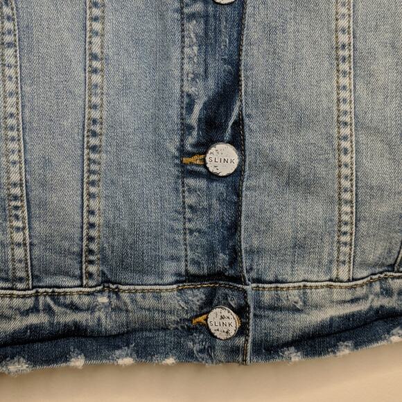 Slink Jeans Front Button Jean Jacket - Sz M - NWT - Picture 6 of 16